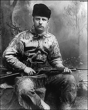 Theodore Roosevelt in 1885 with his highly-dec...